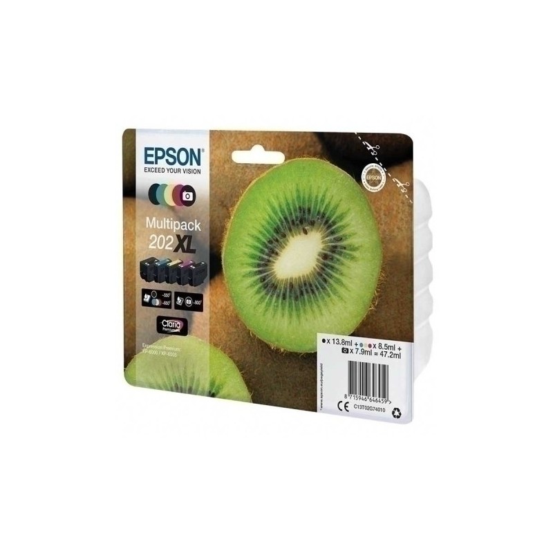 T02G740-CART.IJ.EPSON T02G740 202XL MTPACK DE 5 precio por 1 unidades