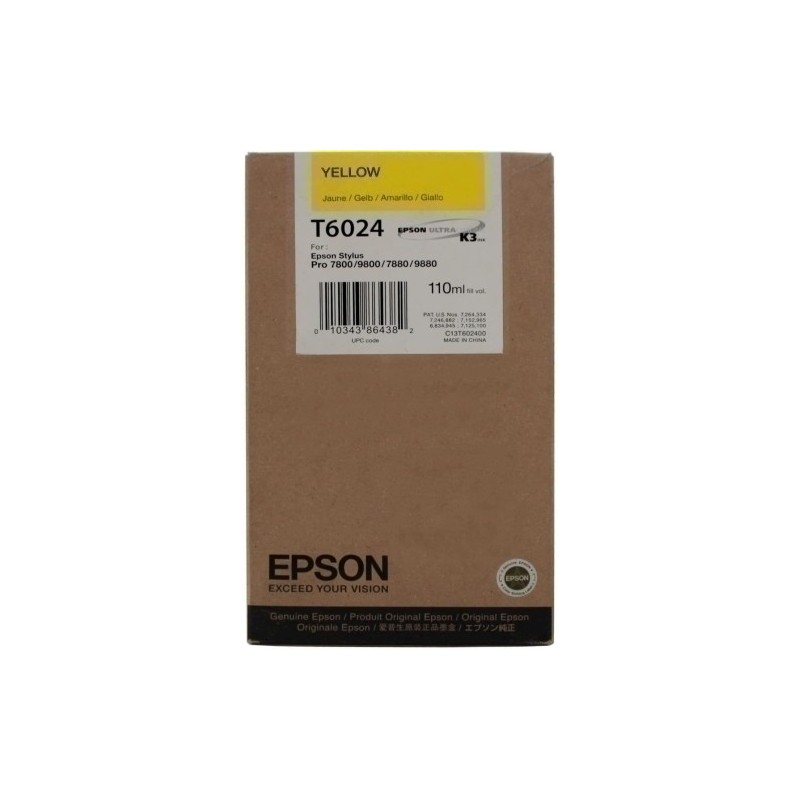 T602400-CART.IJ.EPSON T602400 7880/9880 AMARILLO precio por 1 unidades
