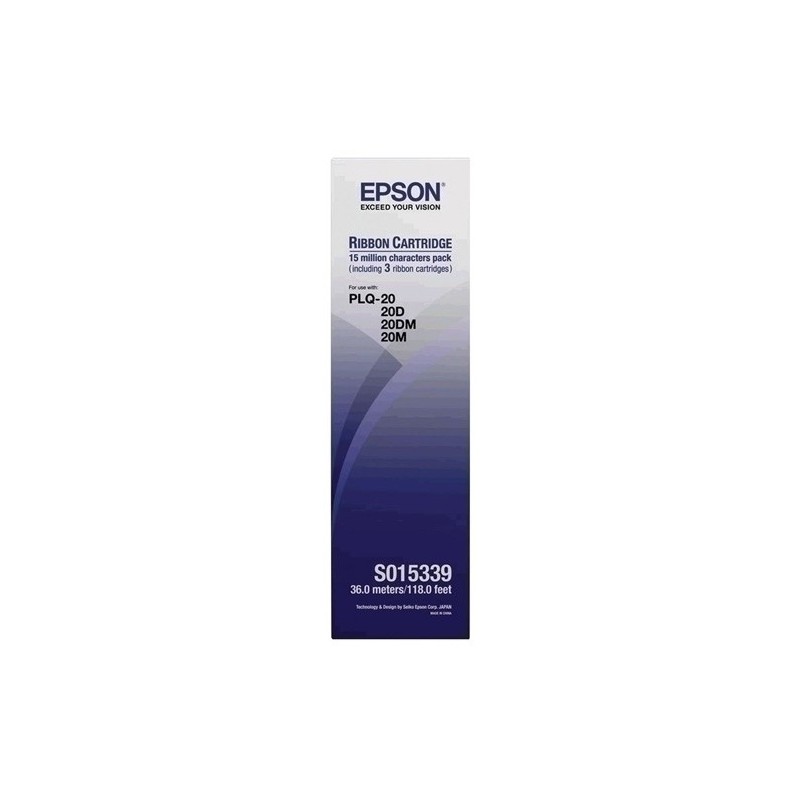 S015339-CINTA EPSON S015339 PLQ-20 NEGRA PACK 3 precio por 1 unidades