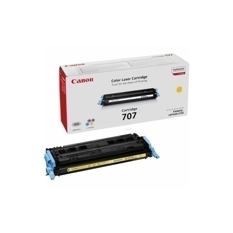 CRG707Y-TONER CANON CRG707Y AMARILLO (2.000 PÁG. precio por 1 unidades