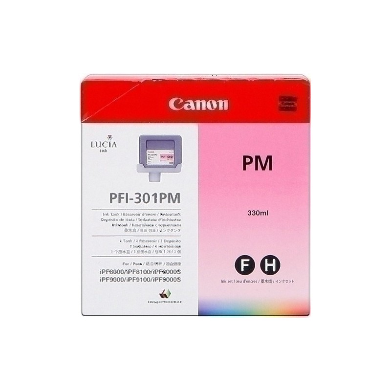 PFI301PM-CART.IJ.CANON PFI-301PM MAGENTA PIGMENTA precio por 1 unidades