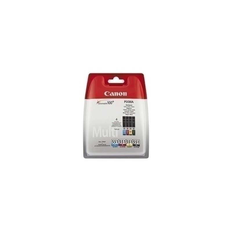 6509B009-CART.IJ.CANON CLI-551 PACK 4 precio por 1 unidades