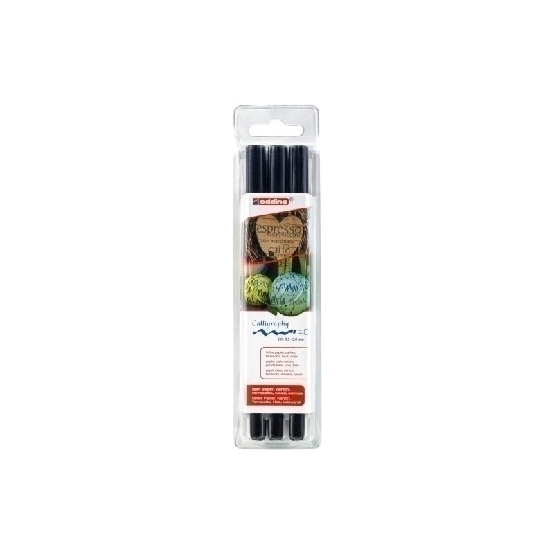 12553S01-ROTUL.EDDING 1255 NEGRO B/3 precio por 1 unidades