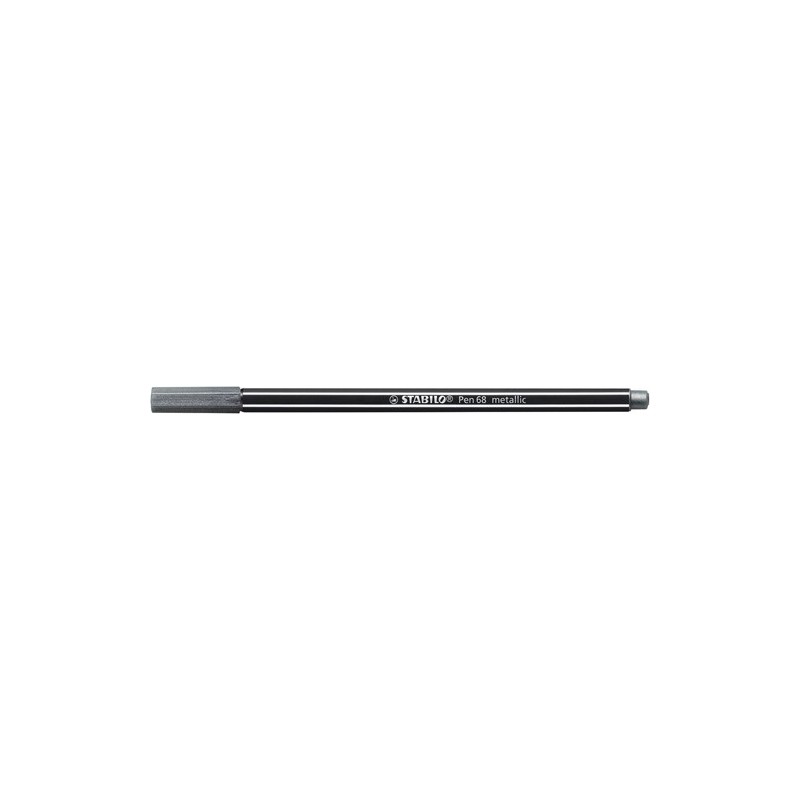 68/805-ROTUL.STABILO PEN 68  METALLIC PLATA precio por 10 unidades