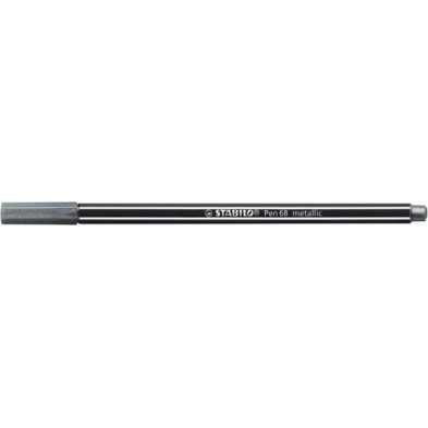 68/805-ROTUL.STABILO PEN 68  METALLIC PLATA precio por 10 unidades