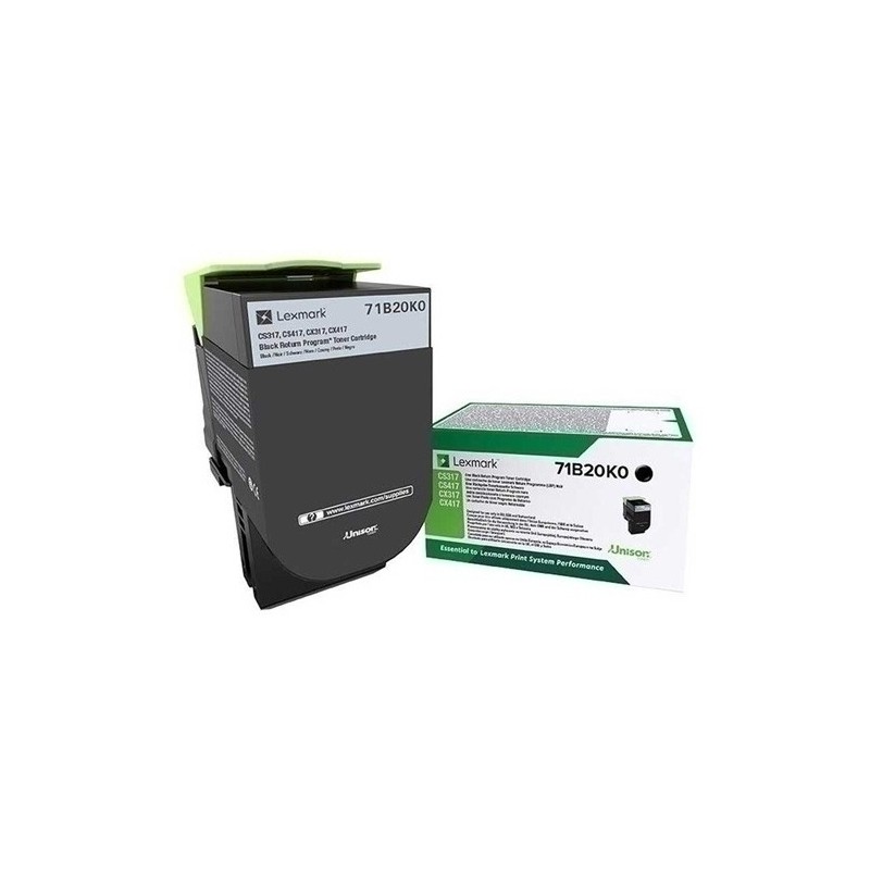 71B20K0-TONER LEXMARK 71B20K0 CX317/CX417 NEGRO precio por 1 unidades