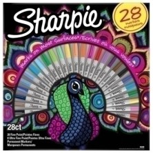 2058158-ROTUL.PAPERMATE SHARPIE PAVO REAL C/28 precio por 1 unidades