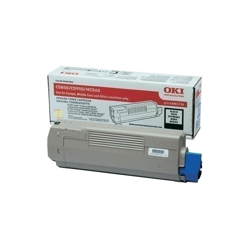 43865724-TONER OKI C5850/MC560 NEGRO (8.000 pág.) precio por 1 unidades