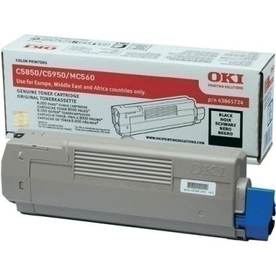 43865724-TONER OKI C5850/MC560 NEGRO (8.000 pág.) precio por 1 unidades