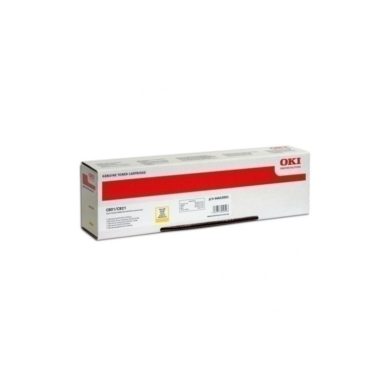 44643001-TONER OKI 44633001 C801N AMARILLO precio por 1 unidades