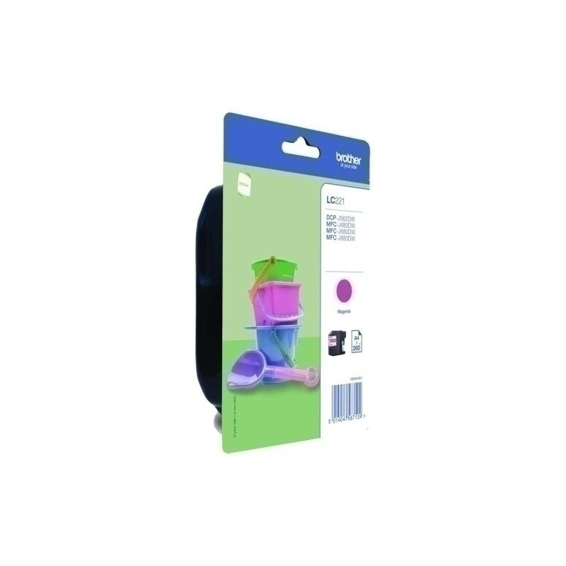 LC221MBP-CART.IJ. BROTHER LC-221M MAGENTA precio por 1 unidades