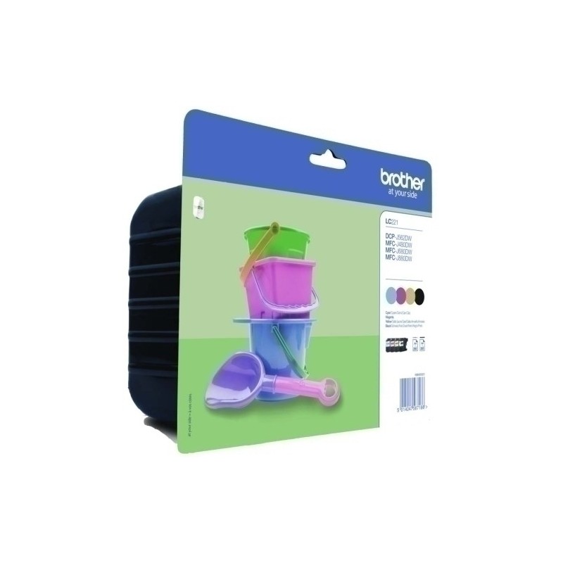 LC221VALBP-CART.IJ. BROTHER LC-221VALBP PACK 4 precio por 1 unidades