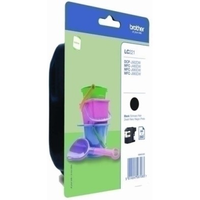 LC221BKBP-CART.IJ. BROTHER LC-221BK NEGRO precio por 1 unidades