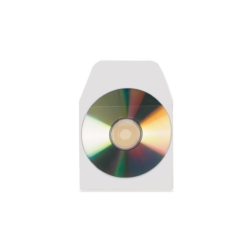 6832-100-FUNDA CD/DVD 3L 127x127 ADH. BOLSA 100 precio por 1 unidades