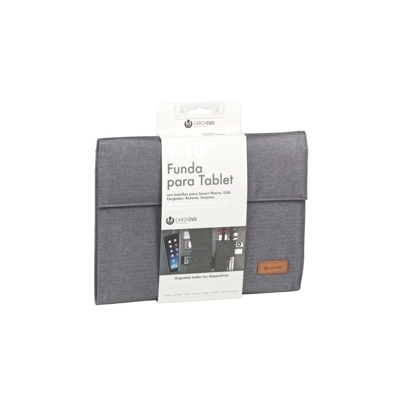 23210007-FUNDA TABLET CARCH.VENTURE 10" GRIS precio por 1 unidades
