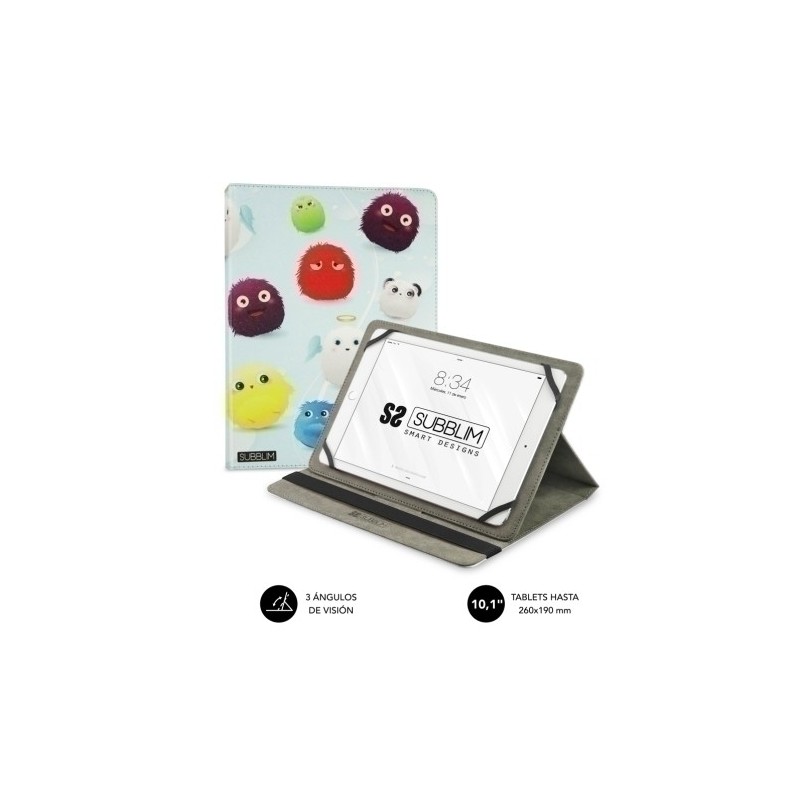 SUB-CUT-4TC001-FUNDA TABLET SUBBLIM TRENDY  FURRY 10.1" precio por 1 unidades