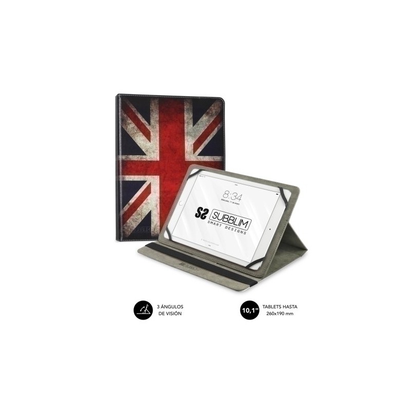 SUB-CUT-4TC006-FUNDA TABLET SUBBLIM TD.  ENGLAND 10.1" precio por 1 unidades