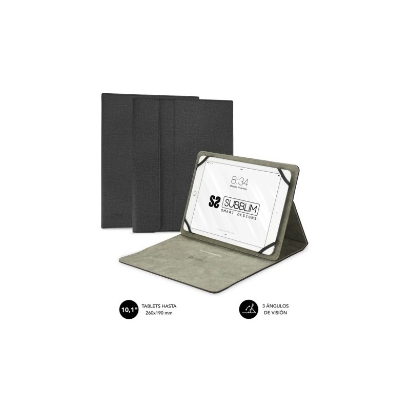SUB-CUT-1CT001-FUNDA TABLET SUBBLIM CLEVER 10.1" BLACK precio por 1 unidades