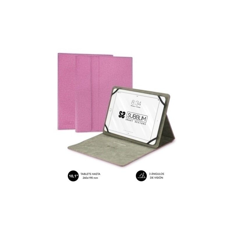 SUB-CUT-1CT003-FUNDA TABLET SUBBLIM CLEVER 10.1" PINK precio por 1 unidades