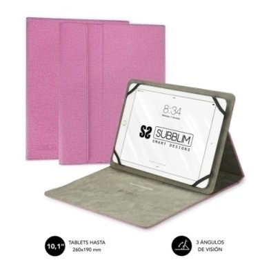 SUB-CUT-1CT003-FUNDA TABLET SUBBLIM CLEVER 10.1" PINK precio por 1 unidades