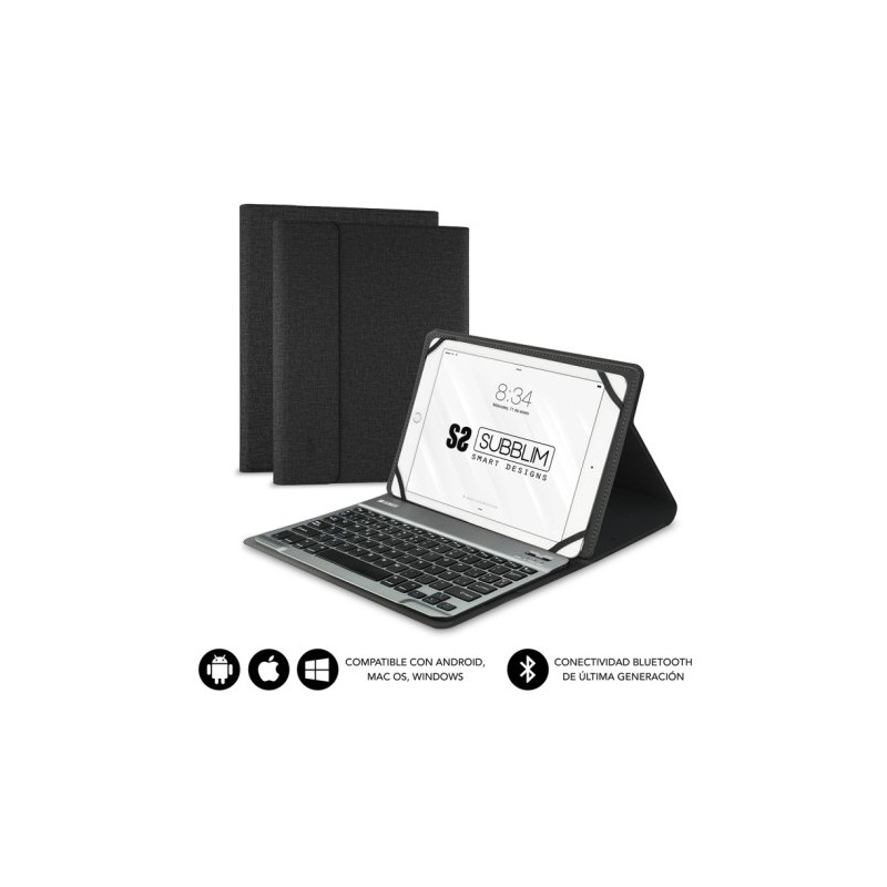 SUB-KT2-BT0001-FUNDA TABLET SUBBLIM PRO BT 10.1" NEGRO precio por 1 unidades