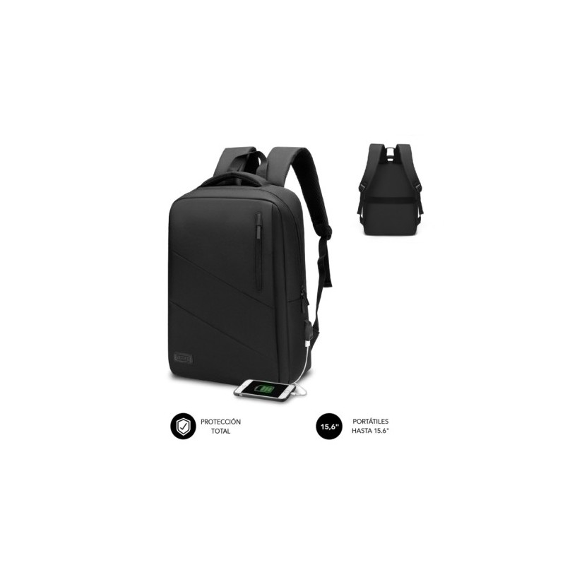 SUB-BP-2BL2002-MOCHILA SUBBLIM CITY BACKPACK 15.6" NEGR precio por 1 unidades