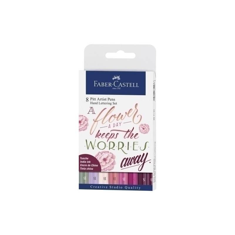 267124-ROTUL.FABER PITT HAND LETTERING B/8 precio por 1 unidades