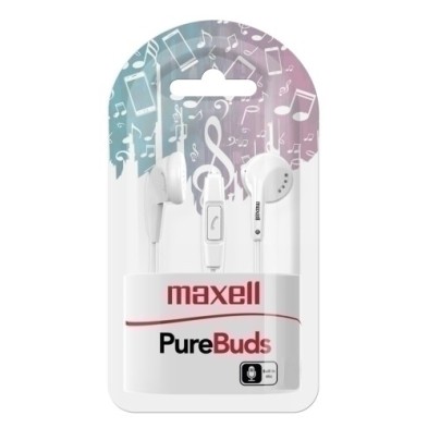 EARBUD MIC WHITE-AURICULARES MAXELL BOTON BLANCO M671 precio por 1 unidades