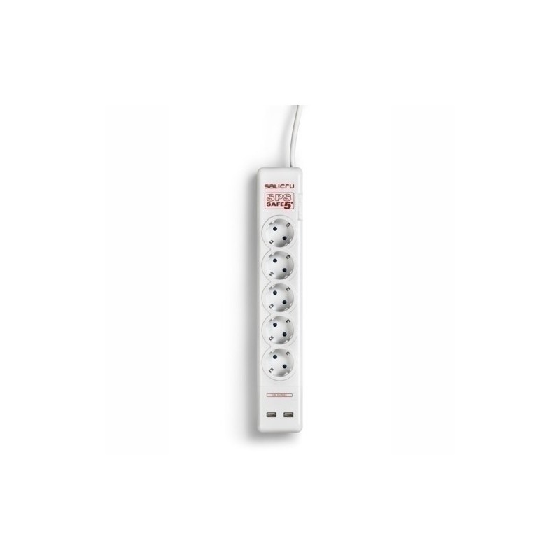 680BA000002-ENCHUFE PROTECTOR SALICRU 5SAL+2USB(REG) precio por 1 unidades