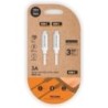 TEC2204-CABLE TECHONE USB-C-USB-C BLANCO 1 m. precio por 1 unidades