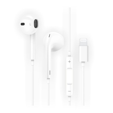 TEC1201-AURICULARES TECHONE BOTON LIGHTNING BLAN precio por 1 unidades