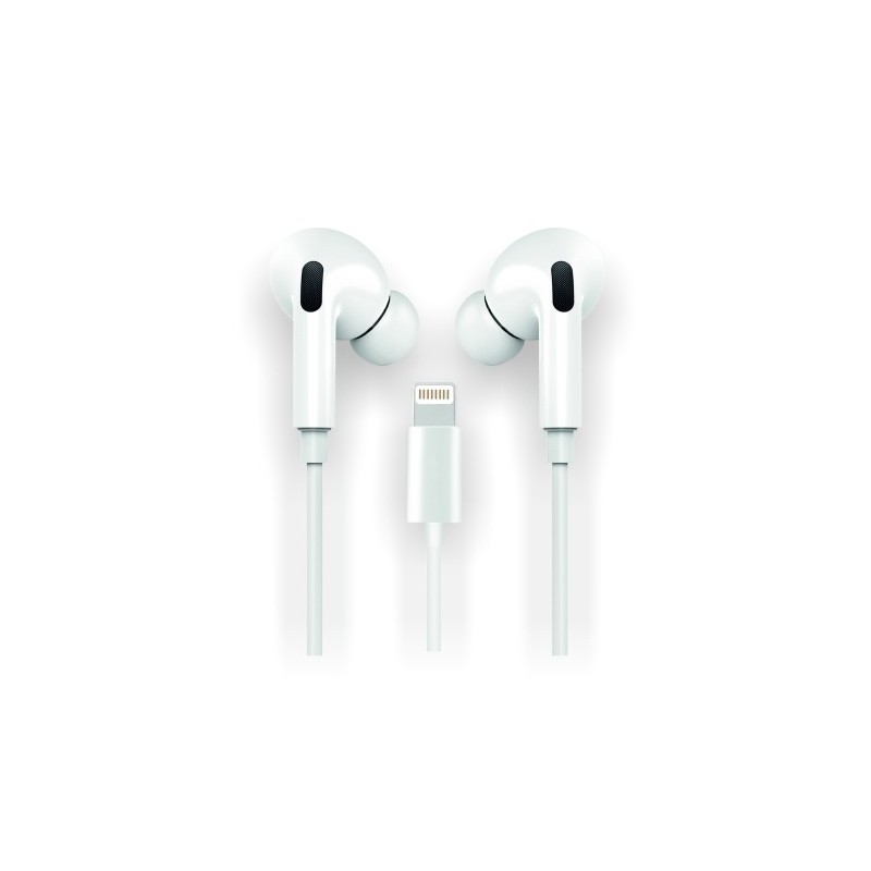 TEC1202-AURICULARES TECHONE BOTON LIGHTNING BLAN precio por 1 unidades