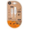 TEC2006-CABLE TECHONE USB-USB-C BLANCO 1 m. precio por 1 unidades