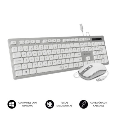 SUBKBC-CEKE60-TECLADO Y RATON SUBBLIM WIRED HQ SILVER precio por 1 unidades