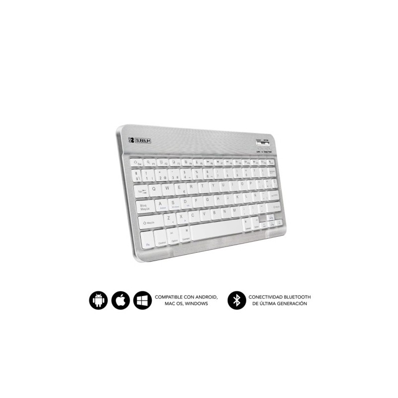 SUB-KBT-SM0001-TECLADO TABLET SUBBLIM SMART BT PLATA precio por 1 unidades