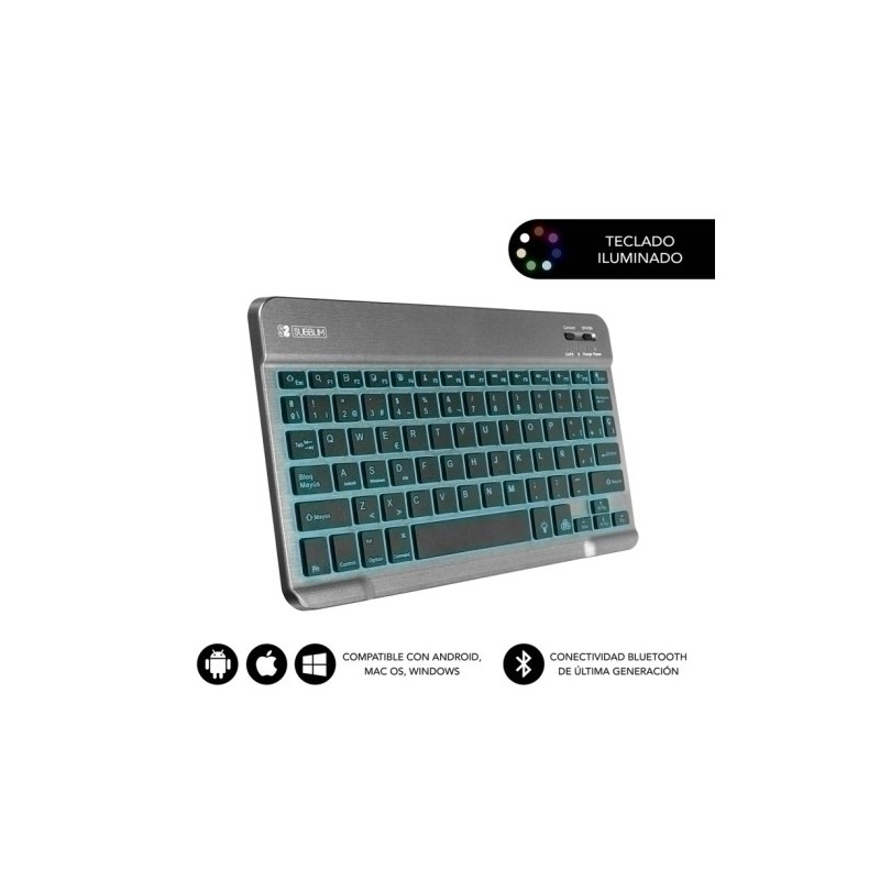 SUB-KBT-SMBL31-TECLADO TABLET SUBBLIM BACKLIT BT GRIS precio por 1 unidades