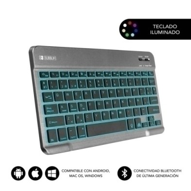 SUB-KBT-SMBL31-TECLADO TABLET SUBBLIM BACKLIT BT GRIS precio por 1 unidades