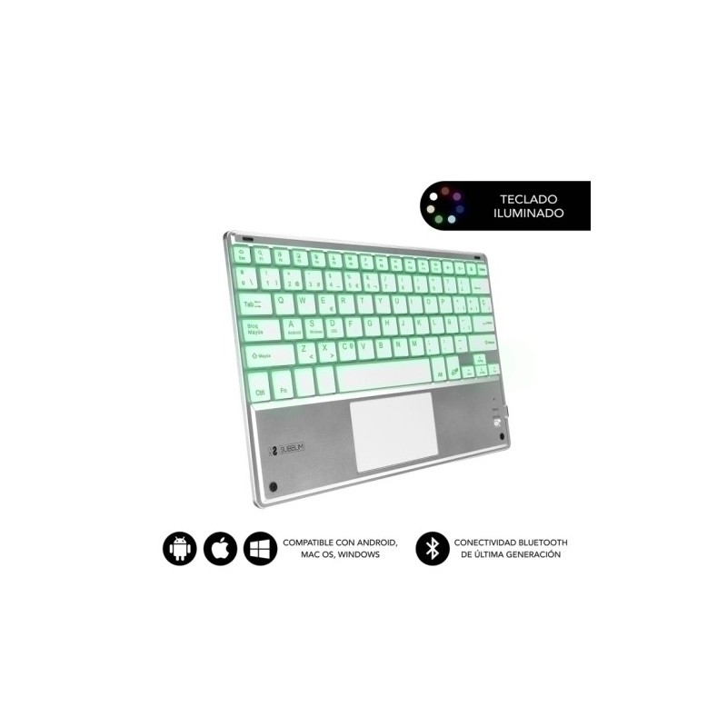 SUB-KBT-SMBT50-TECLADO TABLET SUBBLIM TOUCHPAD PLATA precio por 1 unidades