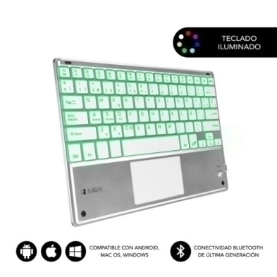 SUB-KBT-SMBT50-TECLADO TABLET SUBBLIM TOUCHPAD PLATA precio por 1 unidades