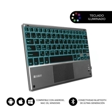 SUB-KBT-SMBT51-TECLADO TABLET SUBBLIM TOUCHPAD GRIS precio por 1 unidades