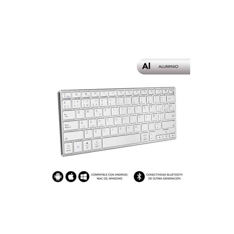 SUB-KB-3ADC200-TECLADO SUBBLIM ADVANCE COMPACT PLATA precio por 1 unidades
