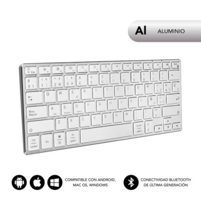 SUB-KB-3ADC200-TECLADO SUBBLIM ADVANCE COMPACT PLATA precio por 1 unidades