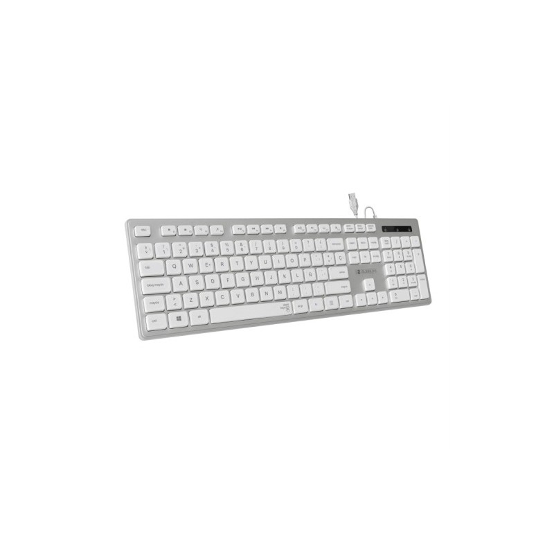 SUBKBC-0EKE20-TECLADO SUBBLIM WIRED ERGO HQ USB PLATA precio por 1 unidades