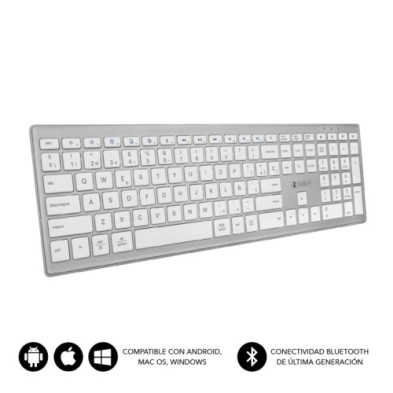 SUBKB-2PUE200-TECLADO SUBBLIM PURE EXTENDED BT PLATA precio por 1 unidades