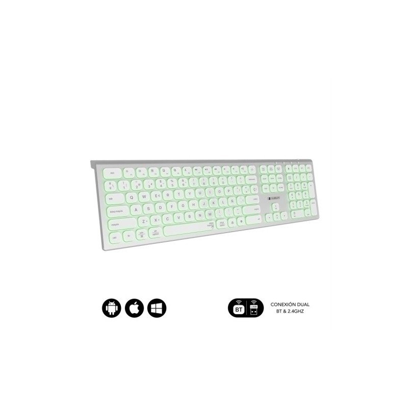 SUBKB-3MIE300-TECLADO SUBBLIM MASTER BT RGB PLATA/NG precio por 1 unidades
