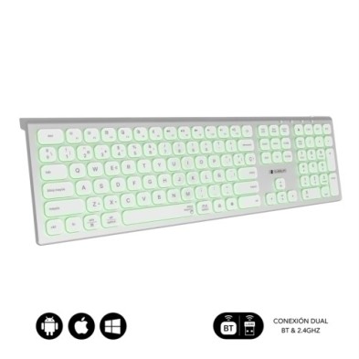 SUBKB-3MIE300-TECLADO SUBBLIM MASTER BT RGB PLATA/NG precio por 1 unidades