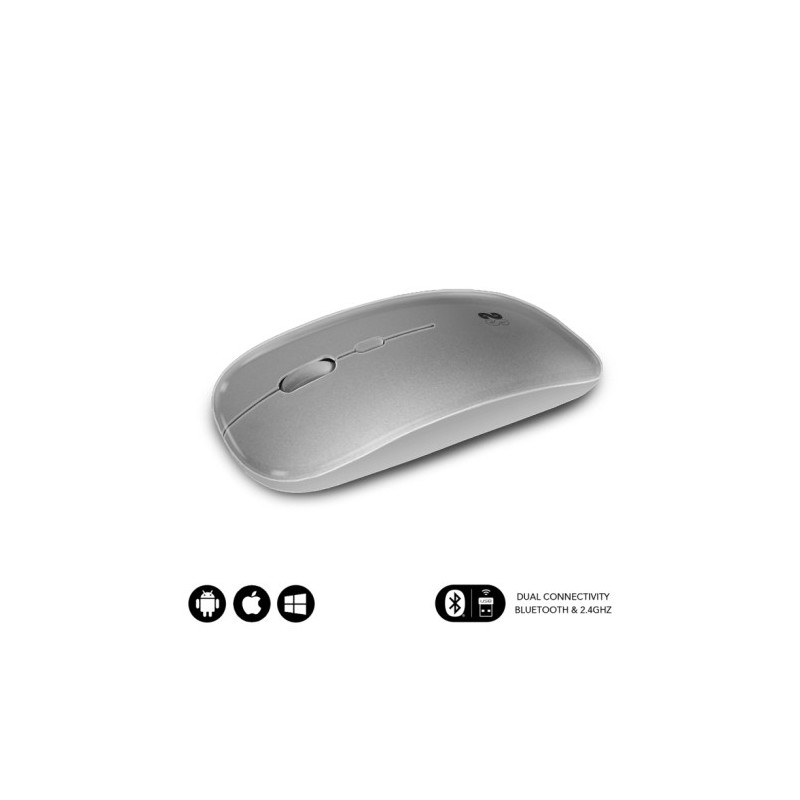SUBMO-DFLAT22-RATON SUBBLIM DUAL FLAT PLATA precio por 1 unidades