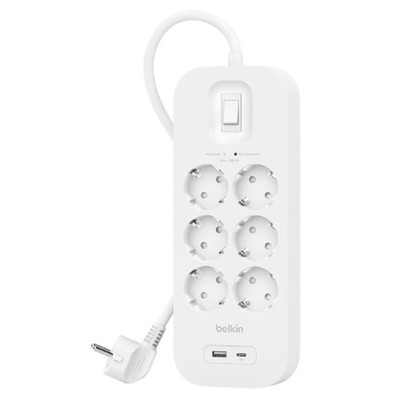 SRB002VF2M-ENCHUFE PROTECTOR BELKIN 6 SAL.(REGLETA) precio por 1 unidades
