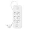 SRB002VF2M-ENCHUFE PROTECTOR BELKIN 6 SAL.(REGLETA) precio por 1 unidades