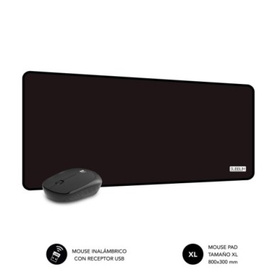 SUBMP-03HP001-PACK SUBBLIM ALFOMBRILLA + RATON NEGRO precio por 1 unidades